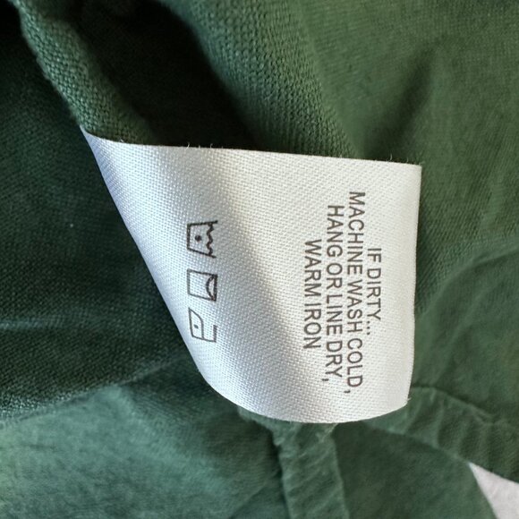 Tradlands Womens Boxy Long Sleeve Button Up Top Size M Hunter Green READ - Picture 8 of 14